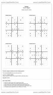Sudoku Puzzles 4 per Page Expert Level pdf [Game ID: 484842] Design Template