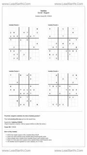 Sudoku Puzzles 4 per Page Expert Level pdf [Game ID: 528626] Design Template