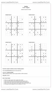 Sudoku Puzzles 4 per Page Expert Level pdf [Game ID: 562826] Design Template
