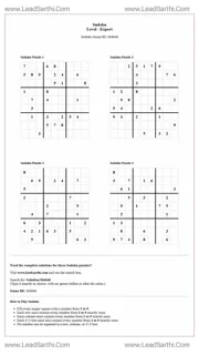 Sudoku Puzzles 4 per Page Expert Level pdf [Game ID: 564646] Design Template