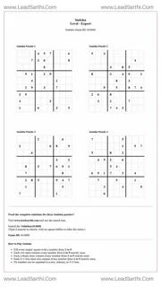 Sudoku Puzzles 4 per Page Expert Level pdf [Game ID: 624868] Design Template