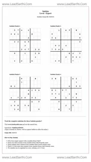 Sudoku Puzzles 4 per Page Expert Level pdf [Game ID: 626424] Design Template