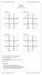 Sudoku Puzzles 4 per Page Expert Level pdf [Game ID: 628286] Design Template
