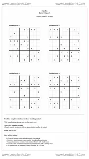 Sudoku Puzzles 4 per Page Expert Level pdf [Game ID: 642648] Design Template