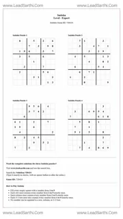 Sudoku Puzzles 4 per Page Expert Level pdf [Game ID: 728424] Design Template