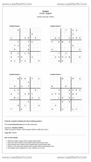 Sudoku Puzzles 4 per Page Expert Level pdf [Game ID: 768262] Design Template