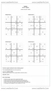 Sudoku Puzzles 4 per Page Expert Level pdf [Game ID: 768684] Design Template