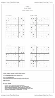 Sudoku Puzzles 4 per Page Expert Level pdf [Game ID: 848626] Design Template