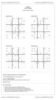 Sudoku Puzzles 4 per Page Expert Level pdf [Game ID: 868282] Design Template