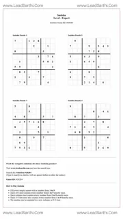 Sudoku Puzzles 4 per Page Expert Level pdf [Game ID: 928284] Design Template