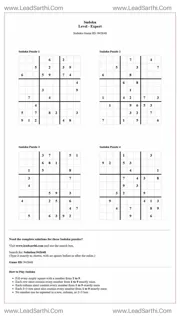 Sudoku Puzzles 4 per Page Expert Level pdf [Game ID: 942648] Design Template