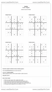 Sudoku Puzzles 4 per Page Expert Level pdf [Game ID: 968462] Design Template