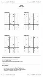 Sudoku Puzzles 4 per Page Expert Level pdf [Game ID: 984642] Design Template
