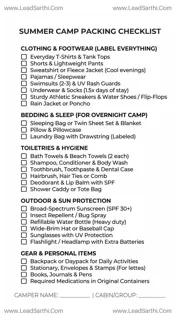 Summer Camp Packing Checklist PDF: Ultimate Kid's Gear Guide Design Template