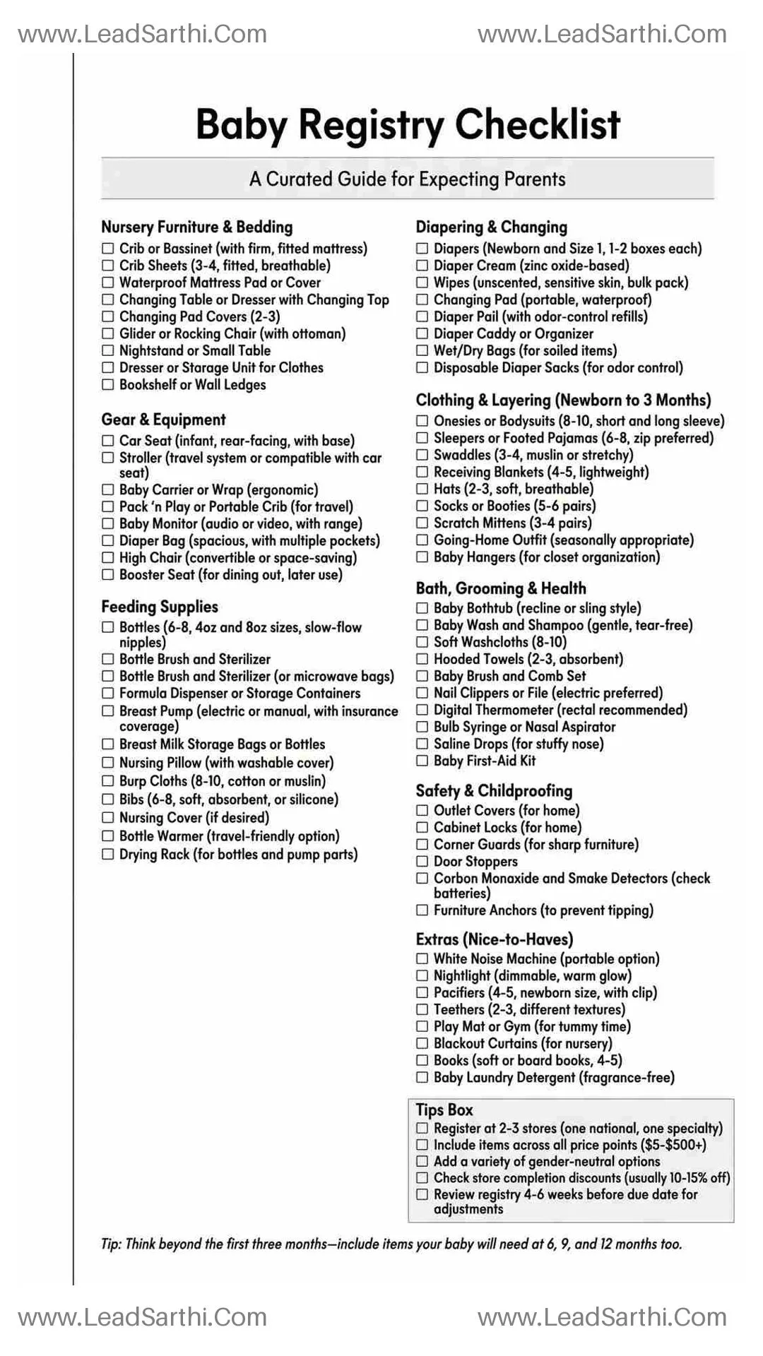 Baby Registry Checklist Printable | Complete Registry Planning Guide Thumbnail