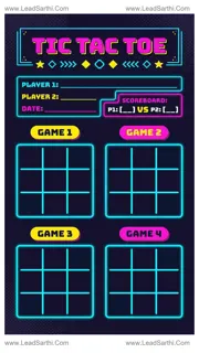 Tic Tac Toe Score Sheet Printable PDF – 4 Game Grid Tournament Template Design Template