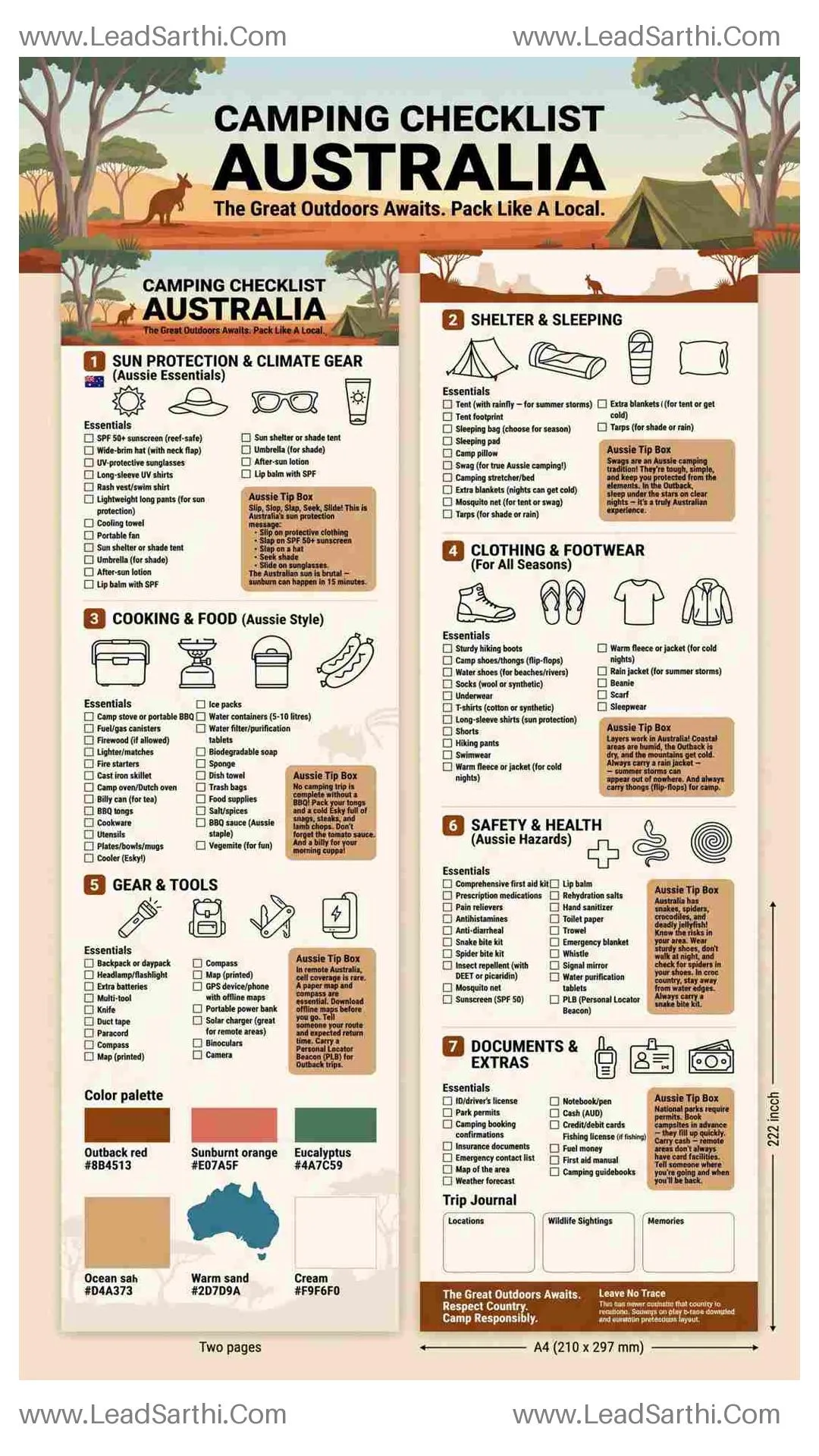 Printable Camping Checklist Australia | Free Aussie Camping Packing List PDF Thumbnail