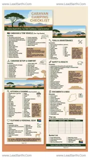 Caravan Camping Checklist South Africa | Printable SA Caravan Packing List PDF Design Template