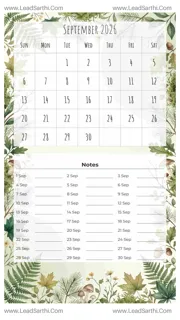 September 2026 Calendar Template 25 Forest Theme 35 Design Template