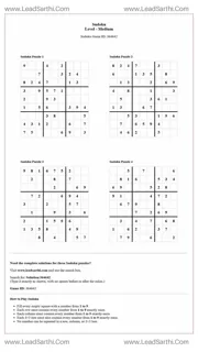 Sudoku Puzzles 4 per Page Medium Level pdf [Game ID: 364642] Design Template