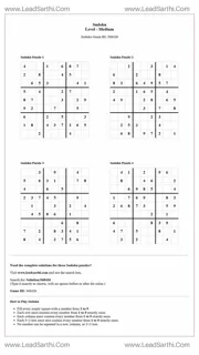 Sudoku Puzzles 4 per Page Medium Level pdf [Game ID: 568426] Design Template