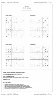 Sudoku Puzzles 4 per Page Medium Level pdf [Game ID: 626248] Design Template