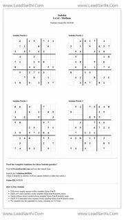 Sudoku Puzzles 4 per Page Medium Level pdf [Game ID: 842826] Design Template