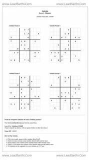 Sudoku Puzzles 4 per Page Master Level pdf [Game ID: 128468] Design Template