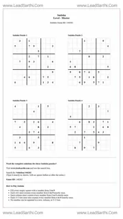 Sudoku Puzzles 4 per Page Master Level pdf [Game ID: 146262] Design Template