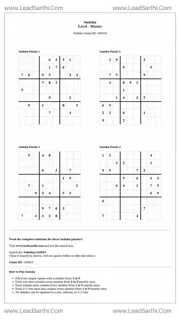 Sudoku Puzzles 4 per Page Master Level pdf [Game ID: 162824] Design Template