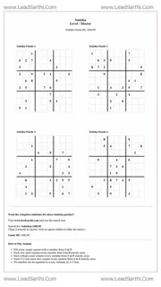 Sudoku Puzzles 4 per Page Master Level pdf [Game ID: 168248] Design Template