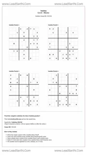 Sudoku Puzzles 4 per Page Master Level pdf [Game ID: 284246] Design Template