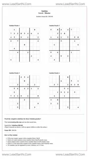 Sudoku Puzzles 4 per Page Master Level pdf [Game ID: 286248] Design Template