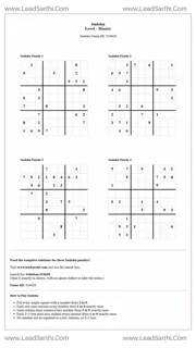 Sudoku Puzzles 4 per Page Master Level pdf [Game ID: 324628] Design Template