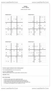 Sudoku Puzzles 4 per Page Master Level pdf [Game ID: 342628] Design Template
