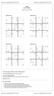 Sudoku Puzzles 4 per Page Master Level pdf [Game ID: 424648] Design Template