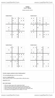 Sudoku Puzzles 4 per Page Master Level pdf [Game ID: 462424] Design Template