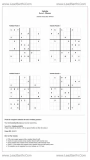 Sudoku Puzzles 4 per Page Master Level pdf [Game ID: 464624] Design Template