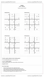 Sudoku Puzzles 4 per Page Master Level pdf [Game ID: 468246] Design Template