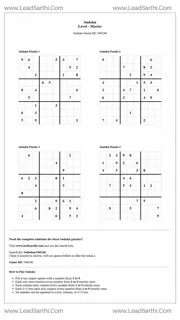 Sudoku Puzzles 4 per Page Master Level pdf [Game ID: 546246] Design Template