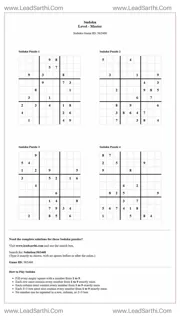 Sudoku Puzzles 4 per Page Master Level pdf [Game ID: 562468] Design Template