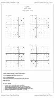 Sudoku Puzzles 4 per Page Master Level pdf [Game ID: 564848] Design Template
