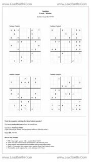 Sudoku Puzzles 4 per Page Master Level pdf [Game ID: 746464] Design Template