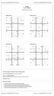 Sudoku Puzzles 4 per Page Master Level pdf [Game ID: 762826] Design Template
