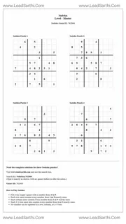Sudoku Puzzles 4 per Page Master Level pdf [Game ID: 762864] Design Template