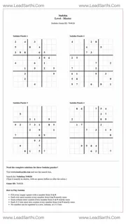 Sudoku Puzzles 4 per Page Master Level pdf [Game ID: 764626] Design Template