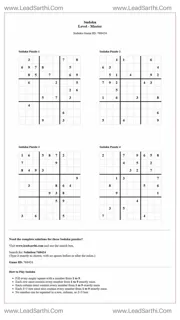 Sudoku Puzzles 4 per Page Master Level pdf [Game ID: 768424] Design Template