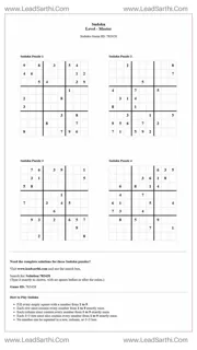 Sudoku Puzzles 4 per Page Master Level pdf [Game ID: 782428] Design Template