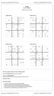 Sudoku Puzzles 4 per Page Master Level pdf [Game ID: 824686] Design Template