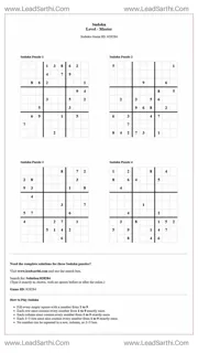 Sudoku Puzzles 4 per Page Master Level pdf [Game ID: 828284] Design Template